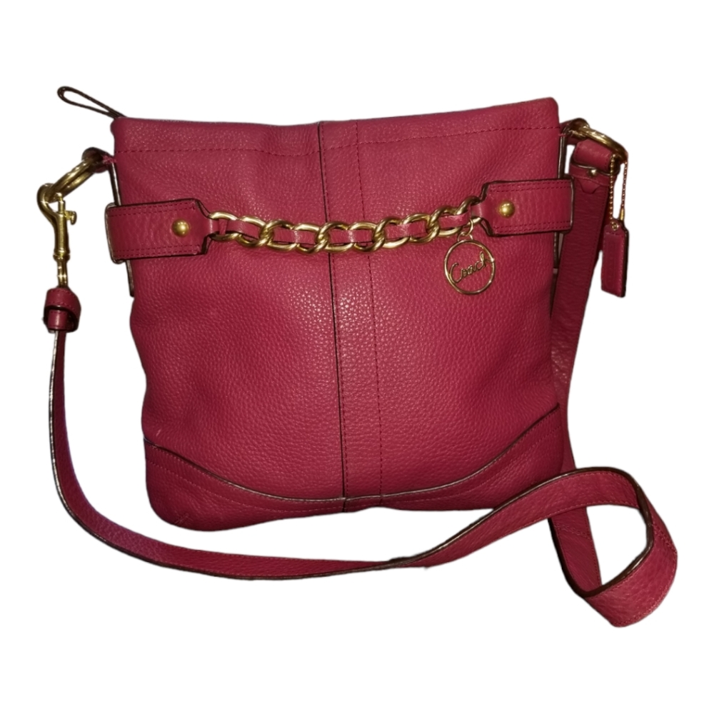 EUC Coach Berry Color Shoulder/Crossbody Handbag.